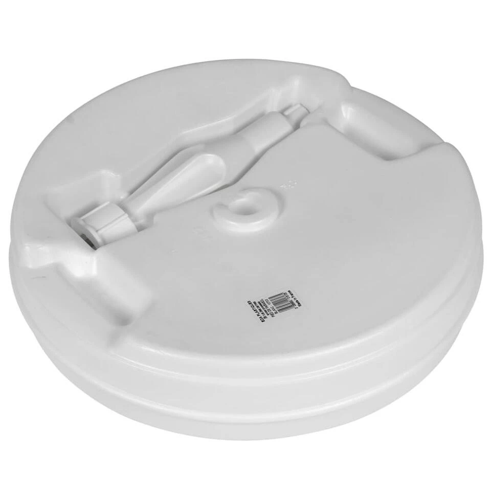 Merkloos Ronde Parasolvoet Wit 42 Cm 13 Liter - Afbeelding 3