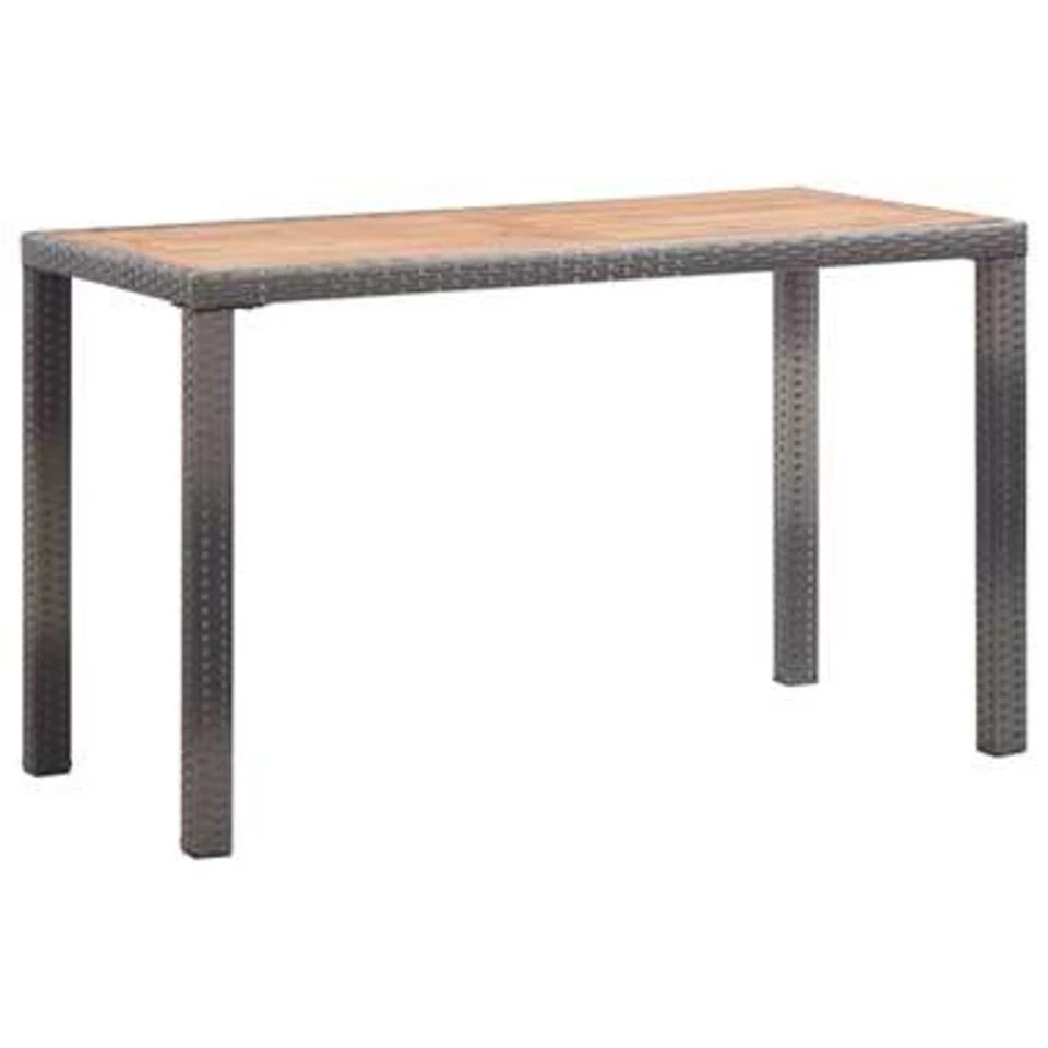 VidaXL Tuintafel 123x60x74 Cm Massief Acaciahout Antraciet En Bruin
