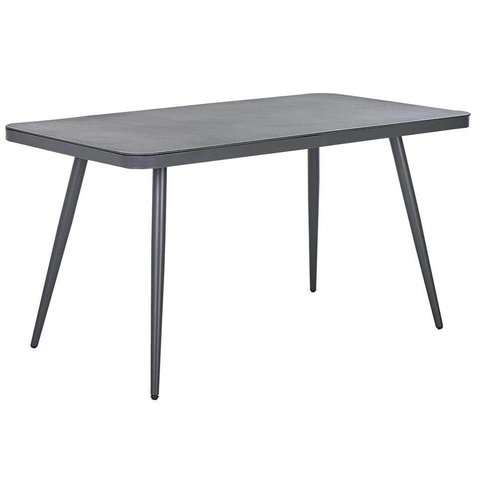Beliani Tuintafel LIPARI - Grijs Aluminium