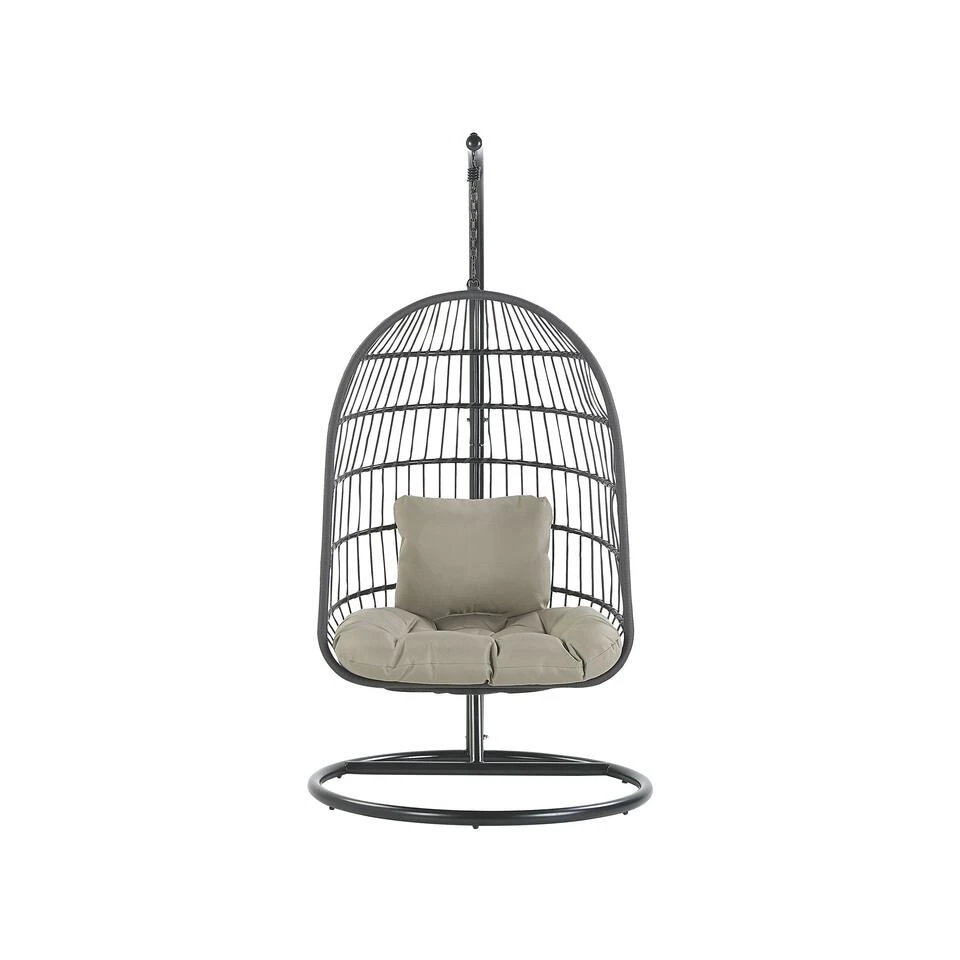 Beliani Hangstoel ALLERA - Zwart Polyester - Afbeelding 4