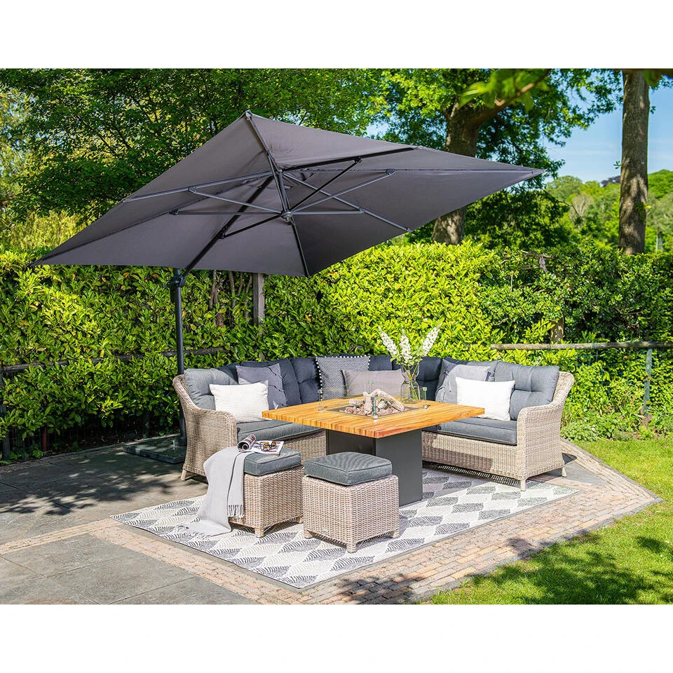 Garden Impressions Hawaii M Zweefparasol 270x270 Cm Donker Grijs - Afbeelding 2