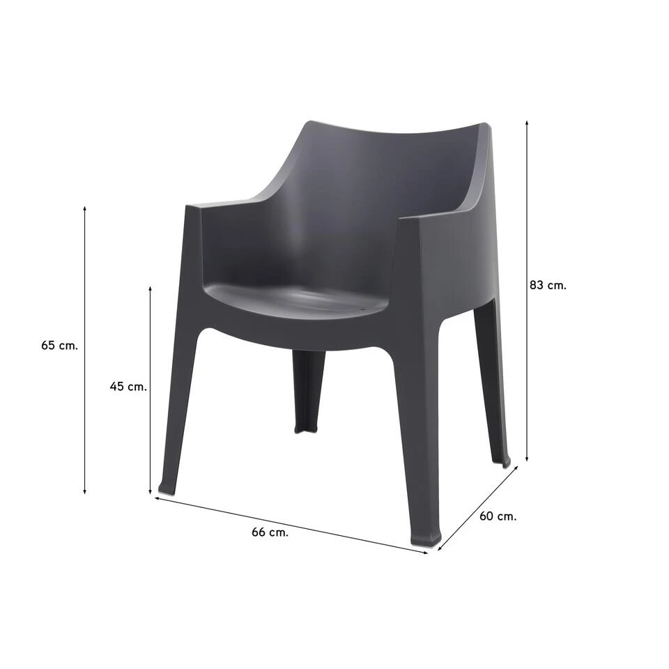 Scab Coccolona Tuinstoel Antraciet - Afbeelding 2