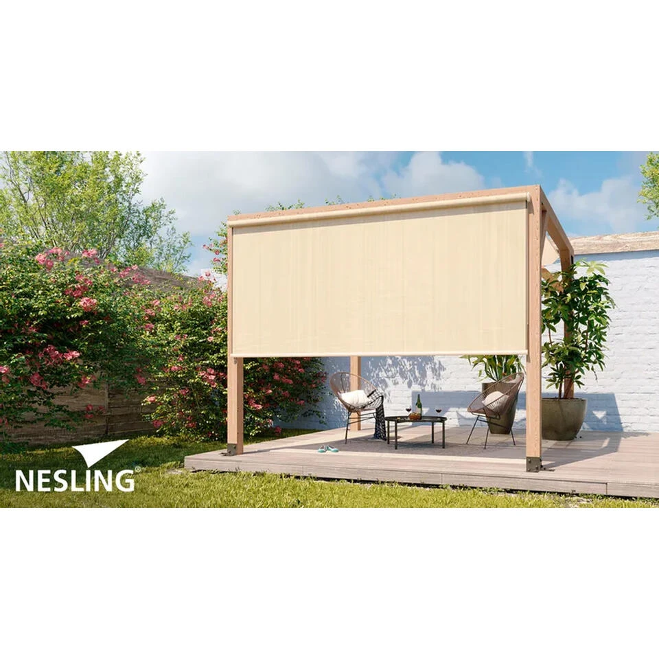 Nesling Rolgordijn Breed 2,48 X 2,4m - Gebroken Wit - Afbeelding 2