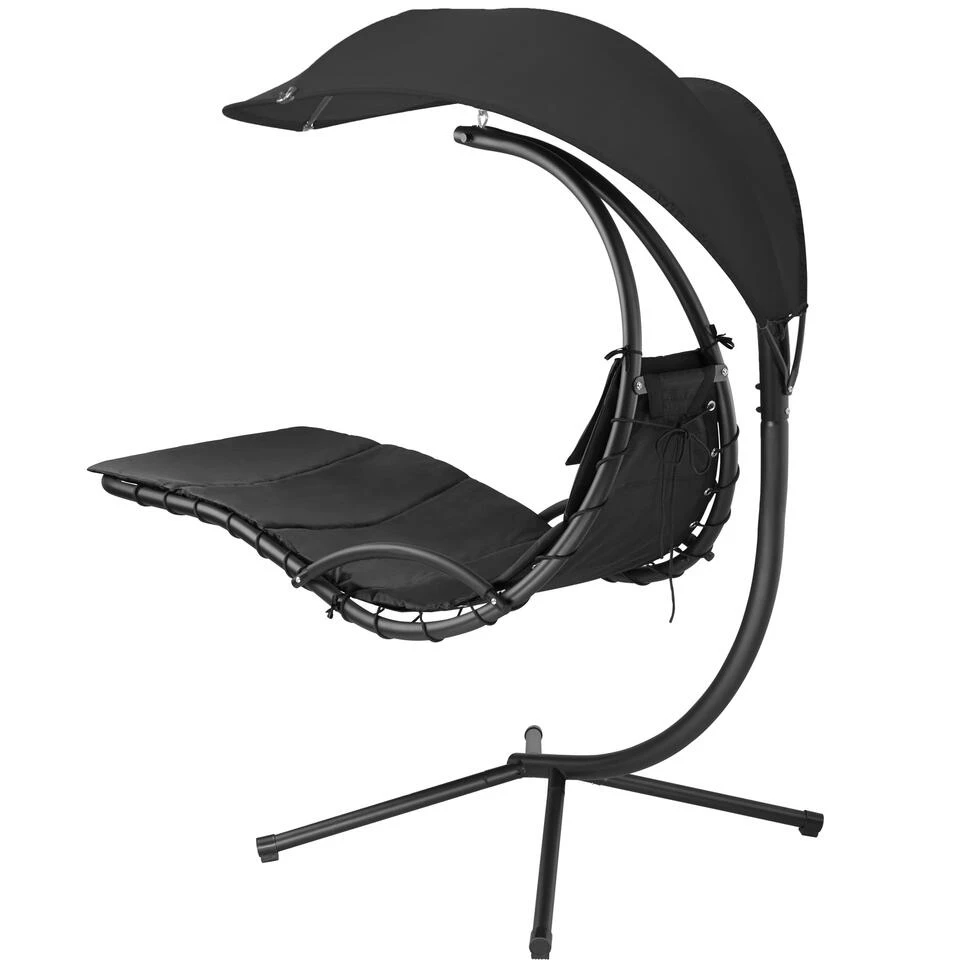 Tectake - Hangstoel Ligbed Maja - Zwart - Afbeelding 3