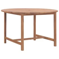 VidaXL Tuintafel Ø110x75 Cm Massief Teakhout