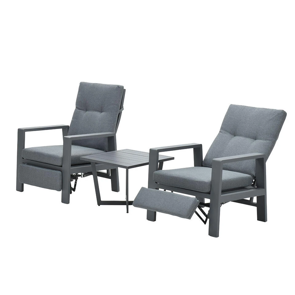 Garden Impressions Marsala Relax Loungestoel - Donker Grijs - Afbeelding 2