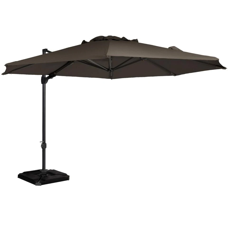 Exotan Parasol Buiten Roma - Aluminium - Taupe - 265x350x350