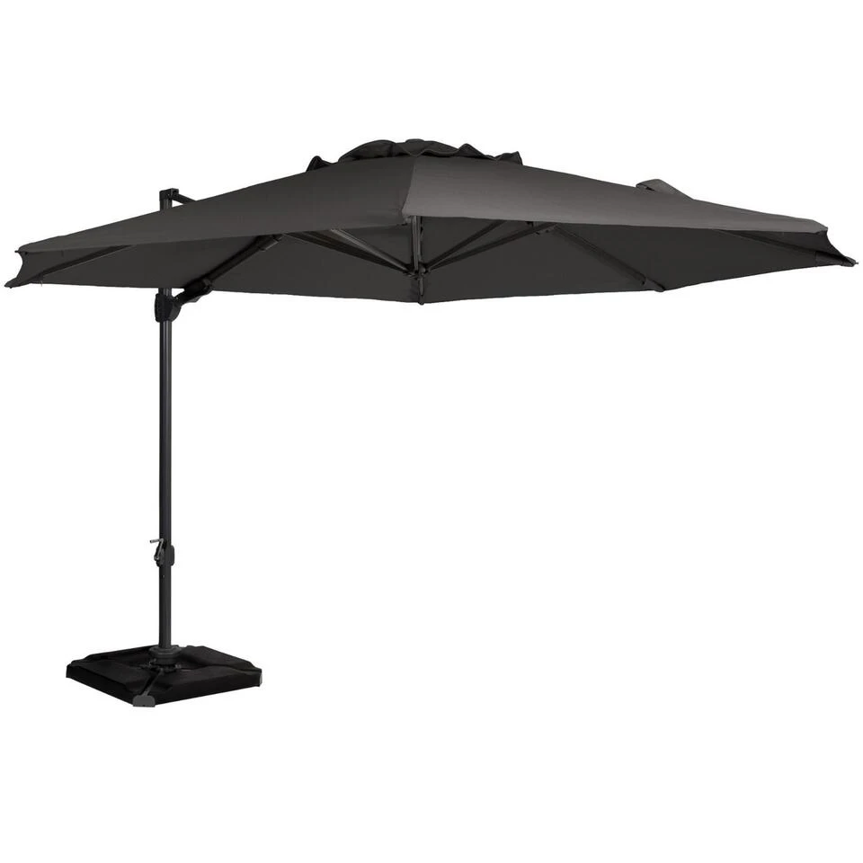 Exotan Parasol Buiten Roma - Aluminium - Antraciet - 265x350x350