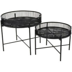 Bijzettafel Aiko Zwart - Bamboe - Zwart