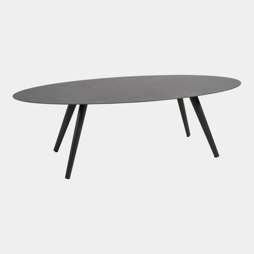 Mojito Tuintafel Ovaal - Keramiek - Zwart - Afbeelding 2