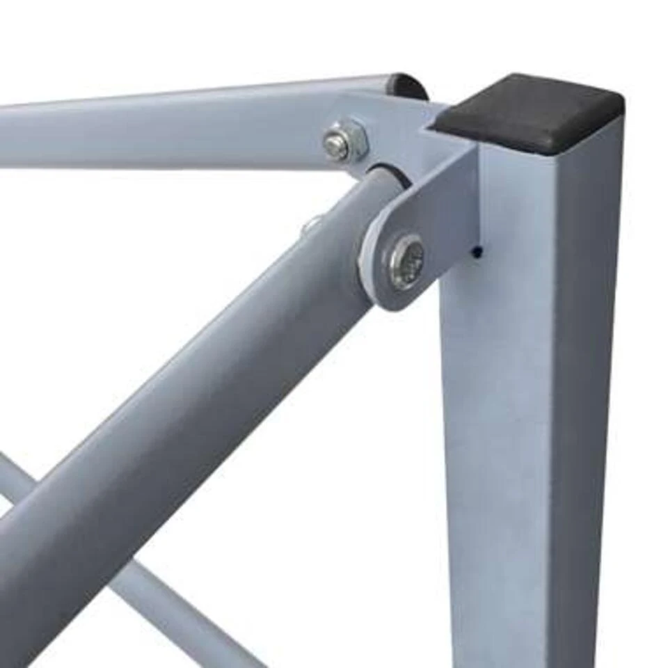 VidaXL Partytent Met 2 Zijwanden Inklapbaar 2x2 M Staal Crème - Afbeelding 2