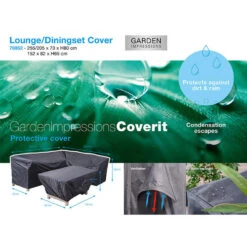 Garden Impressions Lounge Dining Hoes 255/205x73xH80 En 152x82xH65 Cm