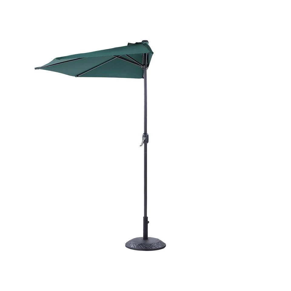 Beliani Halfronde Parasol GALATI - Groen Polyester - Afbeelding 4