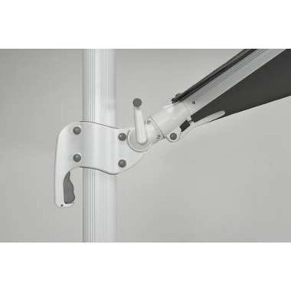 Garden Impressions Hawaii Big Pole Parasol 350x350 - Wit - D. Grijs - Afbeelding 2