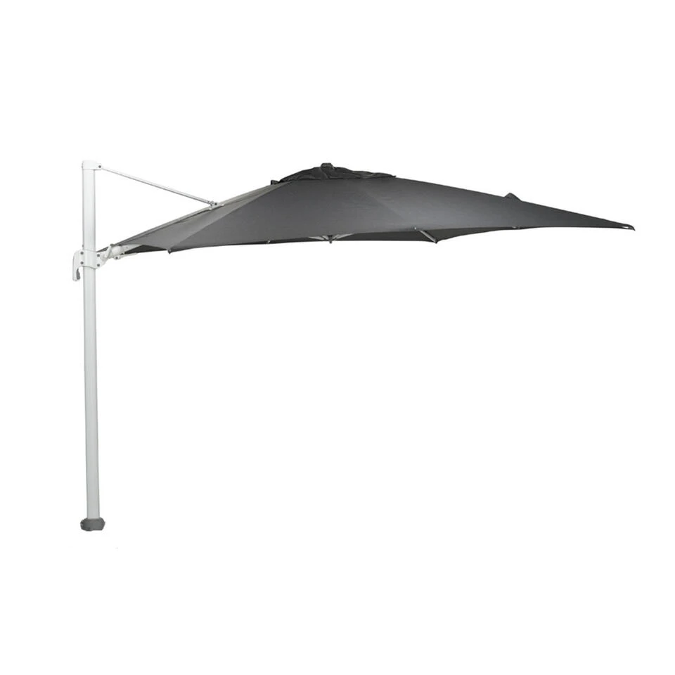 Garden Impressions Hawaii Big Pole Parasol 350x350 - Wit - D. Grijs