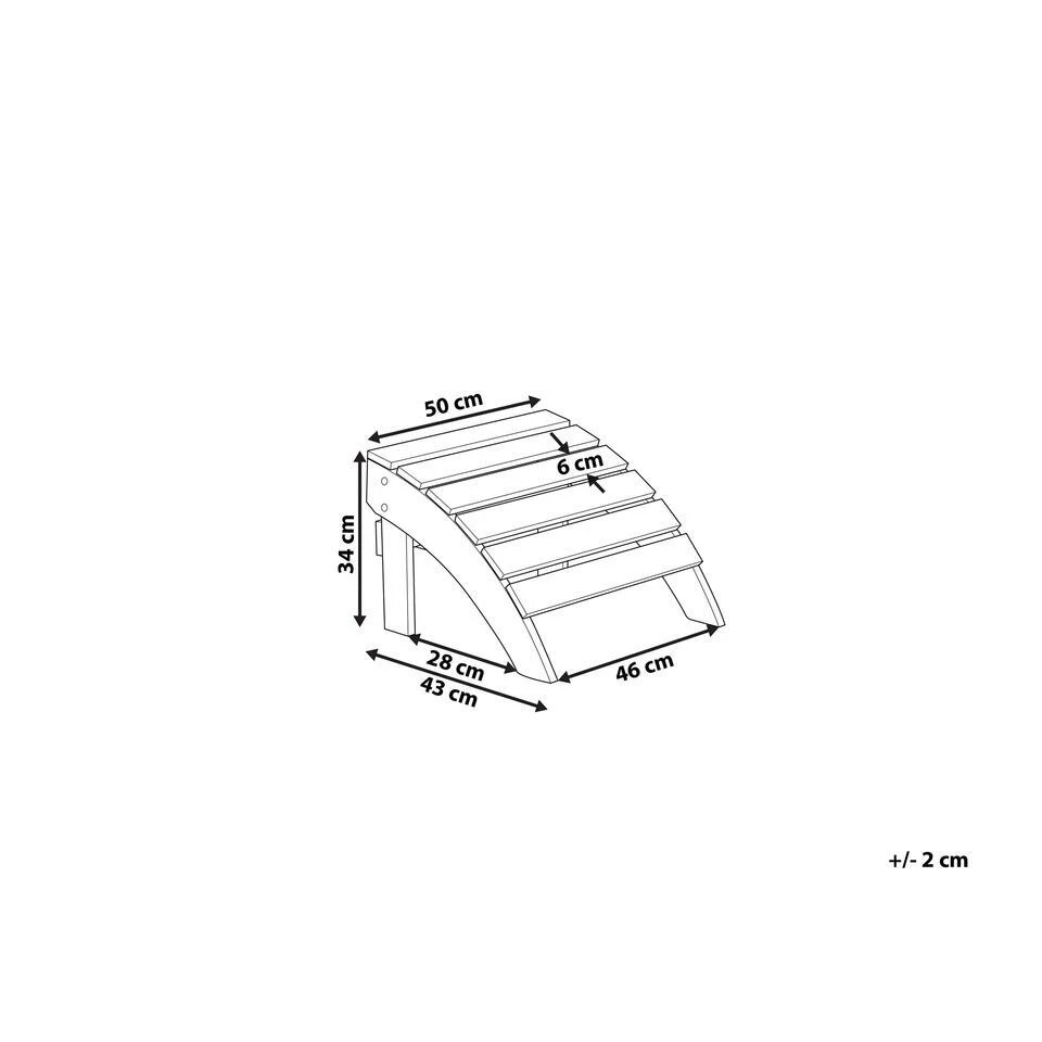 Beliani Voetenbankje ADIRONDACK - Groen Kunsthout - Afbeelding 2