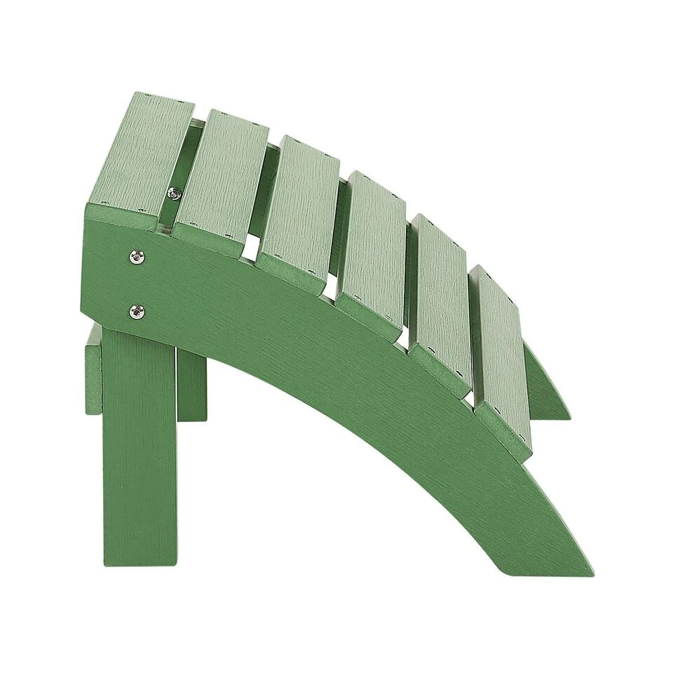 Beliani Voetenbankje ADIRONDACK - Groen Kunsthout - Afbeelding 4