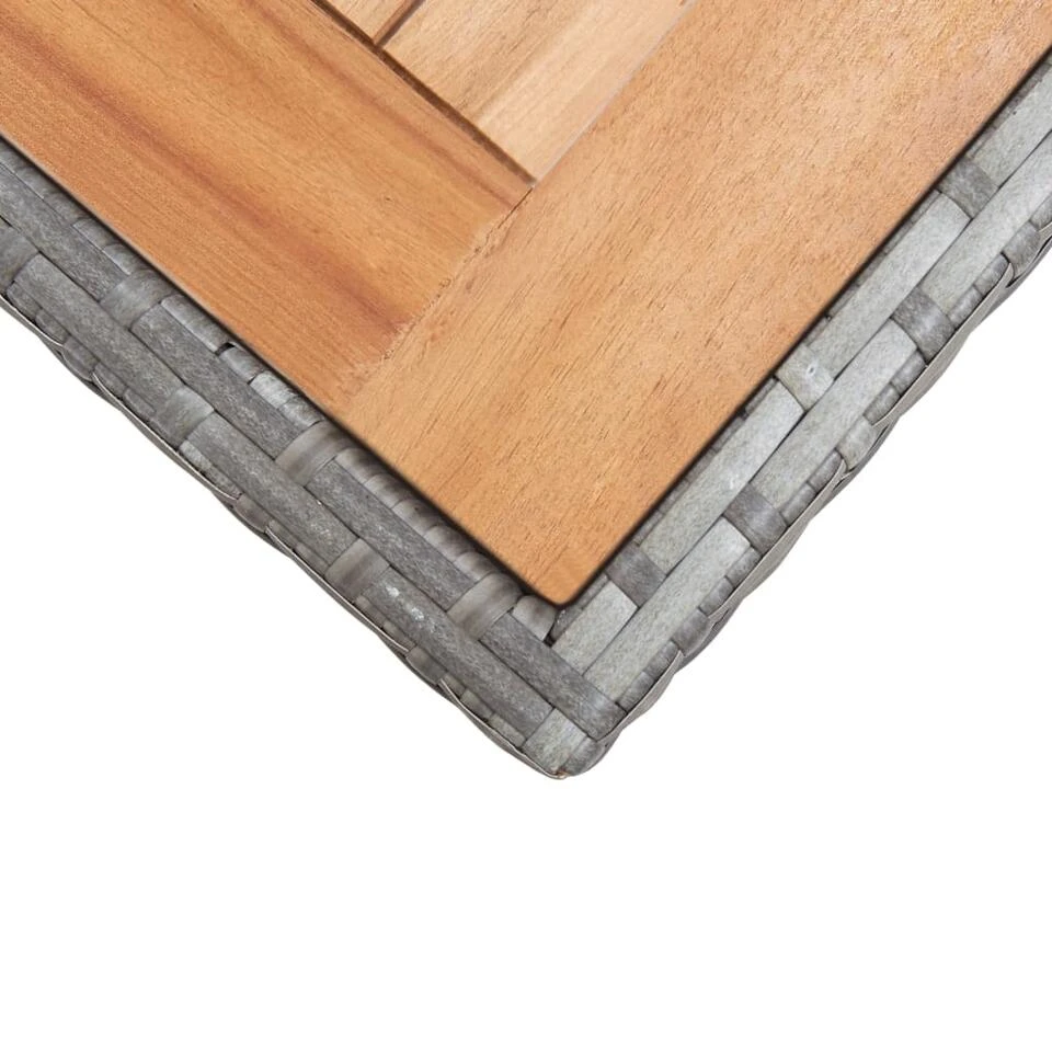 VidaXL Tuintafel 123x60x74 Cm Massief Acaciahout Antraciet En Bruin - Afbeelding 4