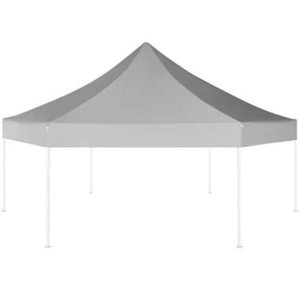 VidaXL Partytent Pop-up Zeshoekig Inklapbaar 3,6x3,1 M Grijs - Afbeelding 3
