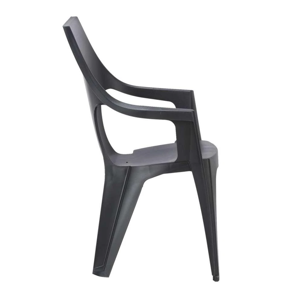 Keter - Stapelstoel Dante Hoge Rug - Donkergrijs - 89x57x57 Cm - Afbeelding 4