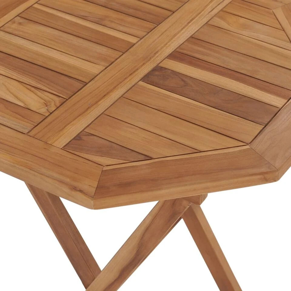 VidaXL Tuintafel Inklapbaar 60x60x75 Cm Massief Teakhout - Afbeelding 4