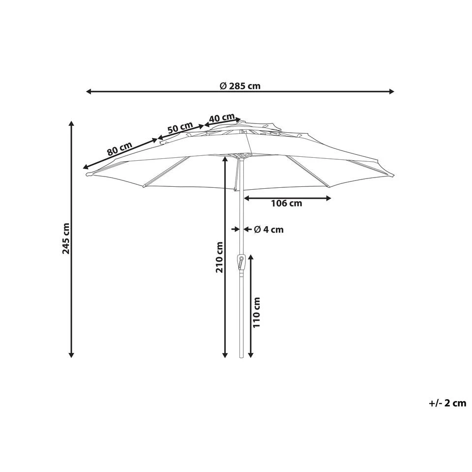 Beliani Marktscherm BIBIONE - Groen Polyester - Afbeelding 3