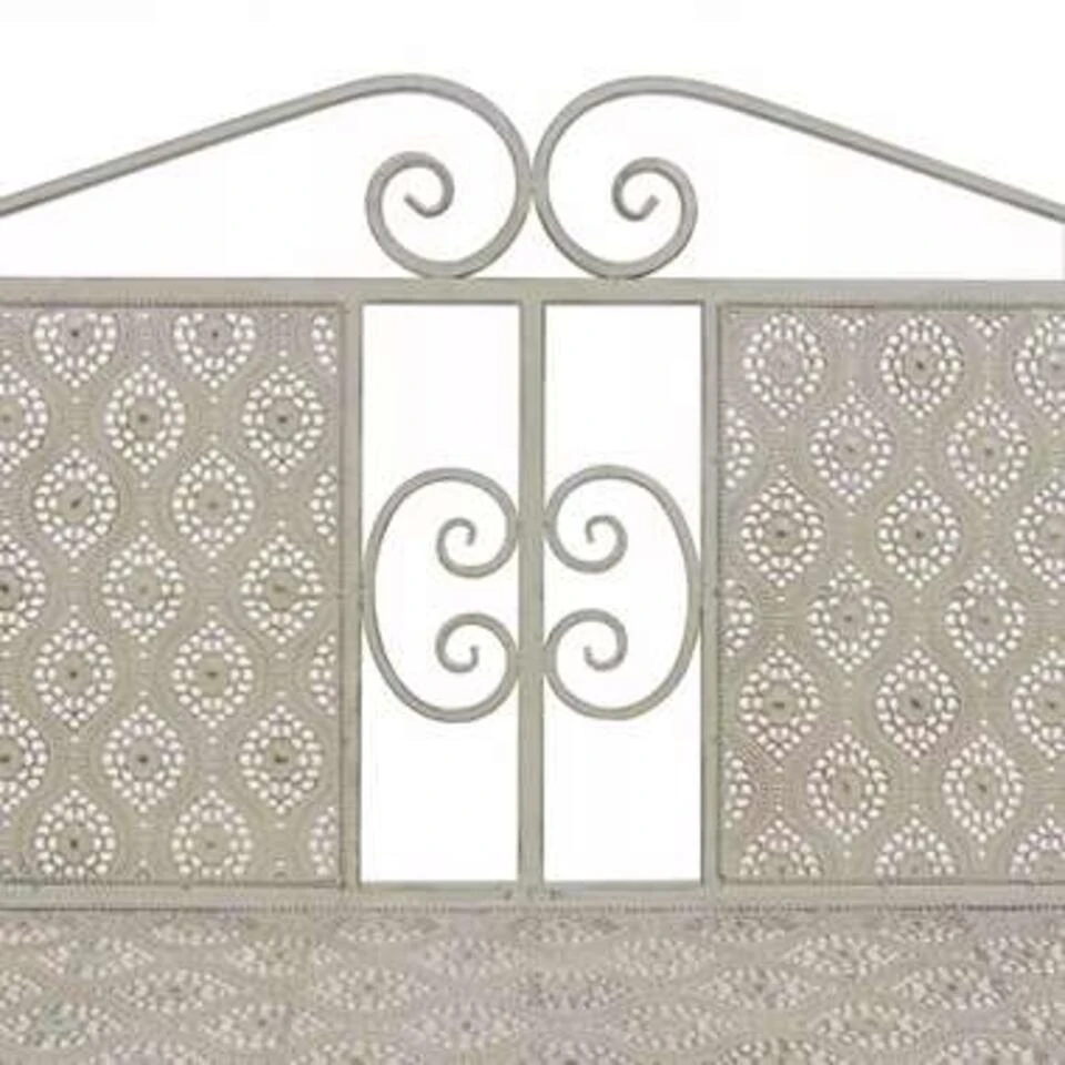 VidaXL Tuinbank 115 Cm Staal Grijs - Afbeelding 4