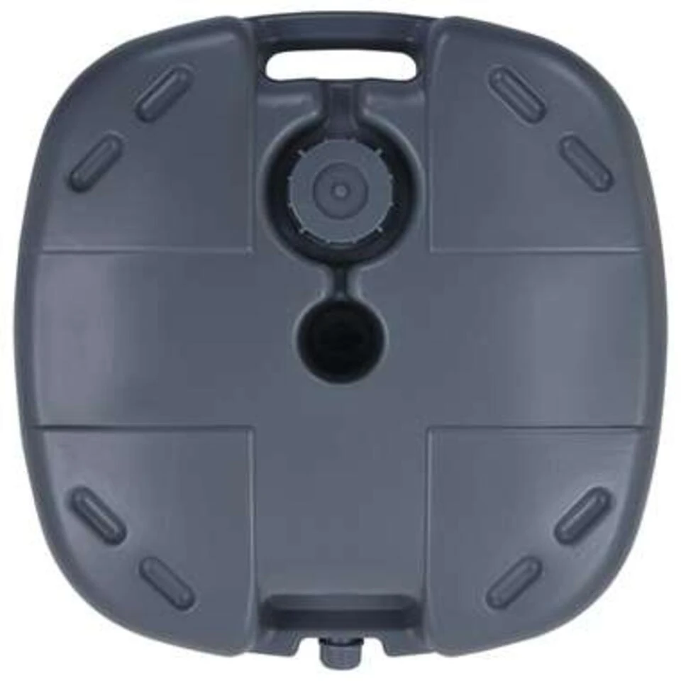 VidaXL Parasolvoet Draagbaar Gevuld Met Zand/water Grijs - Afbeelding 3