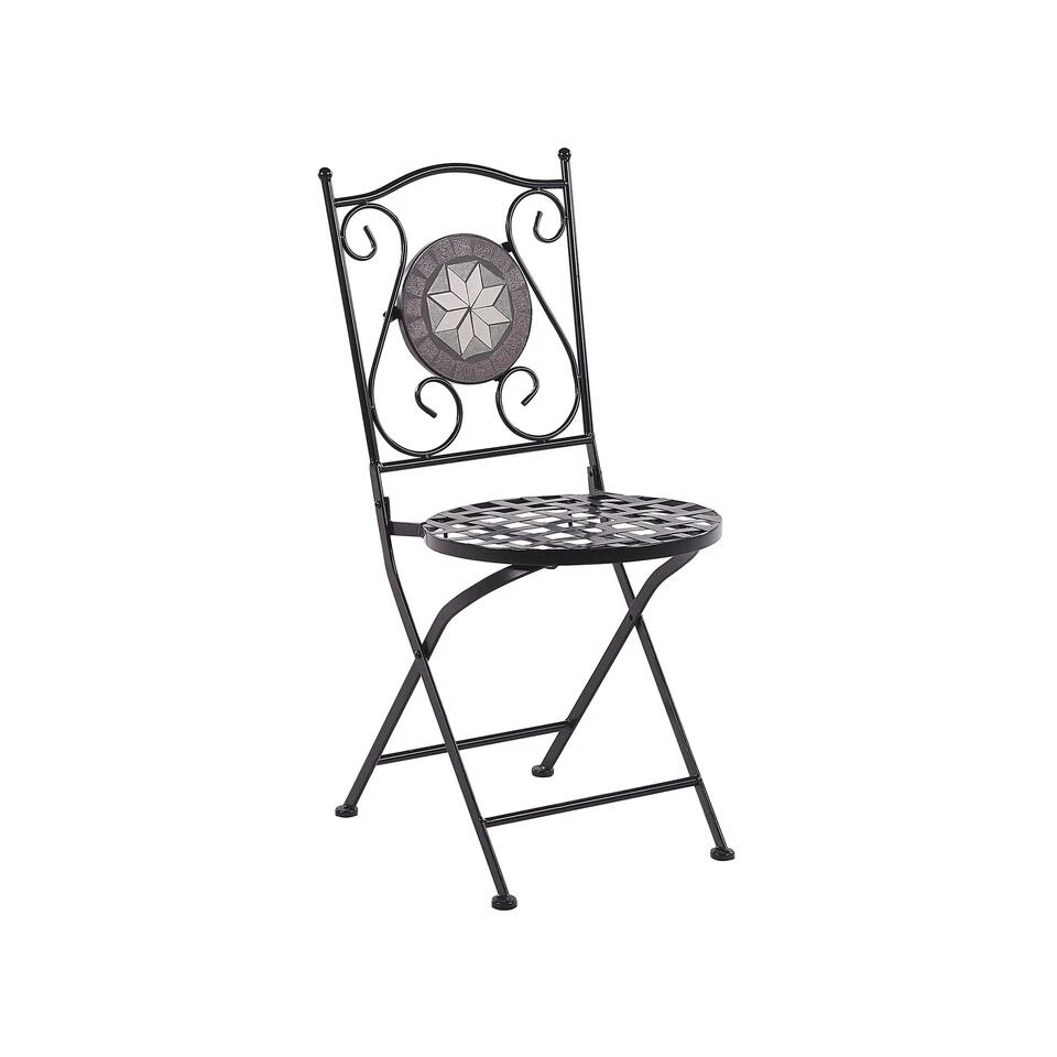 Beliani Tuinstoel CARIATI - Zwart Ijzer - Afbeelding 4