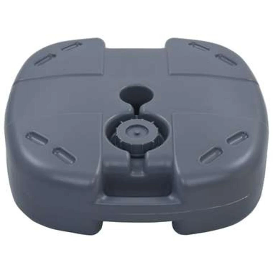 VidaXL Parasolvoet Draagbaar Gevuld Met Zand/water Grijs - Afbeelding 2