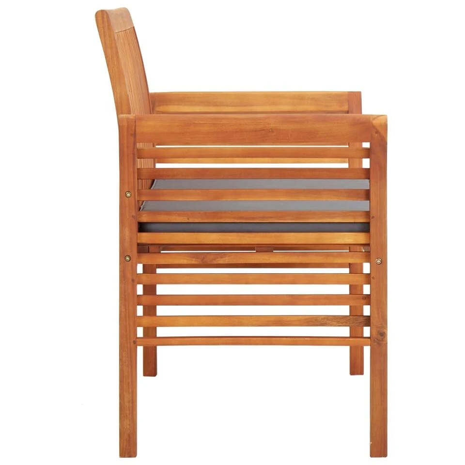 VidaXL Tuinbank 2-zits Met Kussen 120 Cm Massief Acaciahout - Afbeelding 3