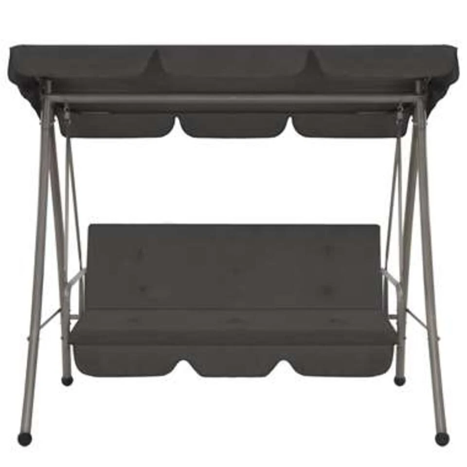 VidaXL Schommelbank Voor Buiten Met Dak 192x118x175 Cm Staal Antraciet - Afbeelding 2