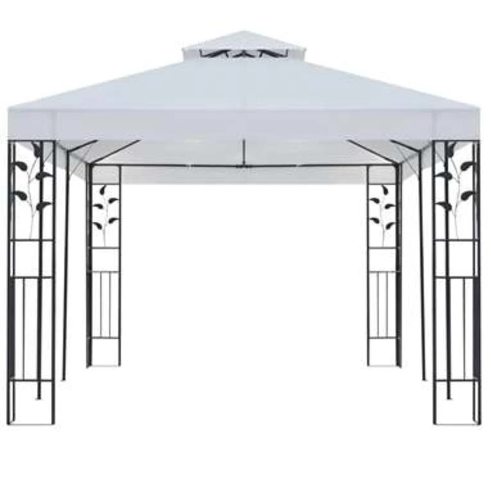 VidaXL Prieel 3x6 M Wit - Afbeelding 4