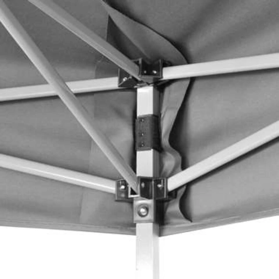VidaXL Partytent Pop-up Zeshoekig Inklapbaar 3,6x3,1 M Grijs - Afbeelding 4